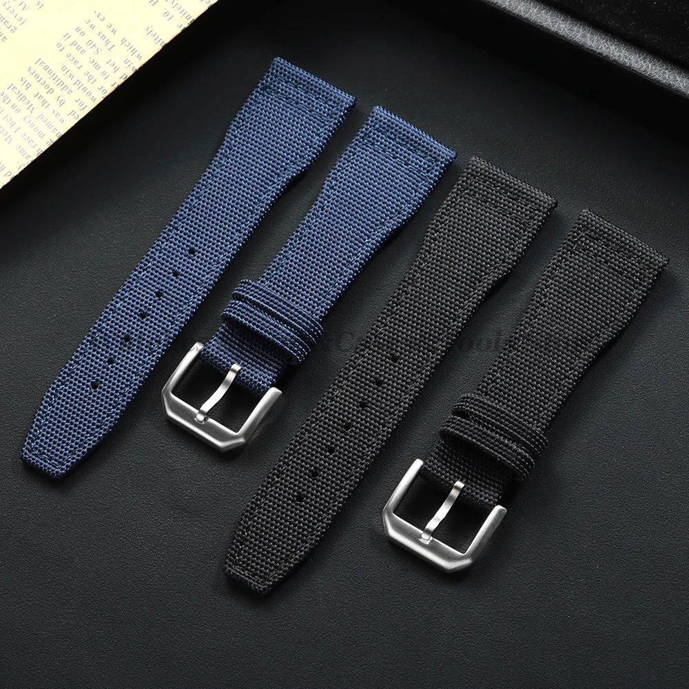 Premium Nylon Canvas Watch Band for IWC Pilot 20mm 21mm 22mm Cowhide Wristbelt Men Women Sport Watch Strap Replacement Bracelets