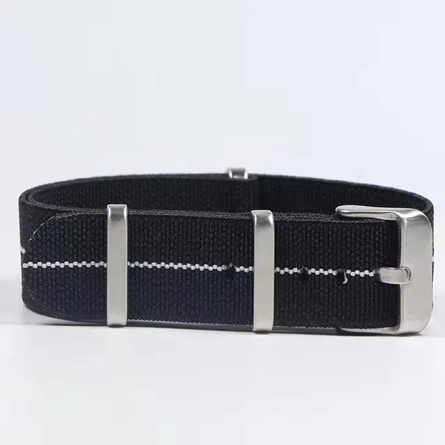 Trendy Nylon Military Watch Strap – 18/20/22mm Elastic French Troops Style