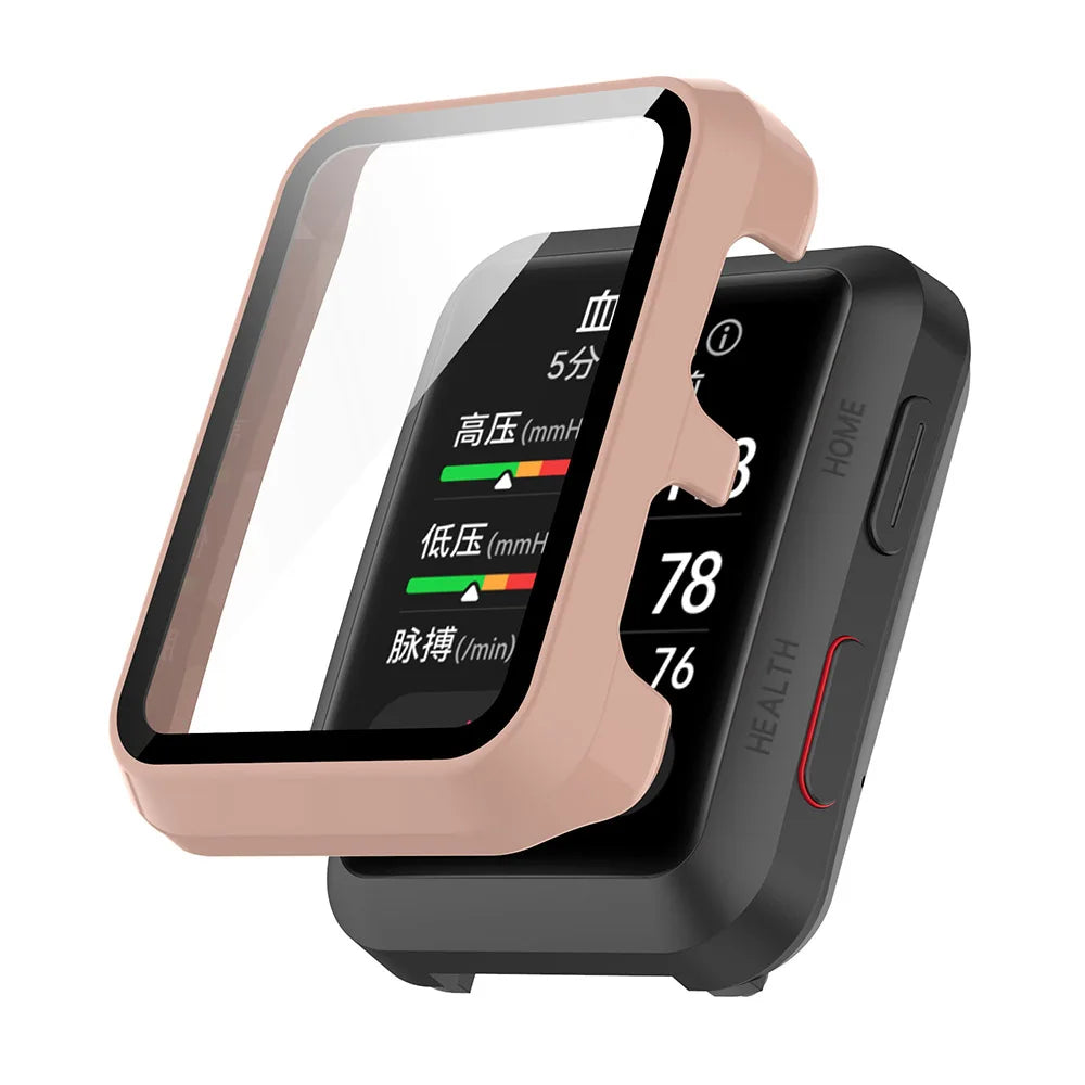 PC & Tempered Glass Protective Case for Huawei Watch D