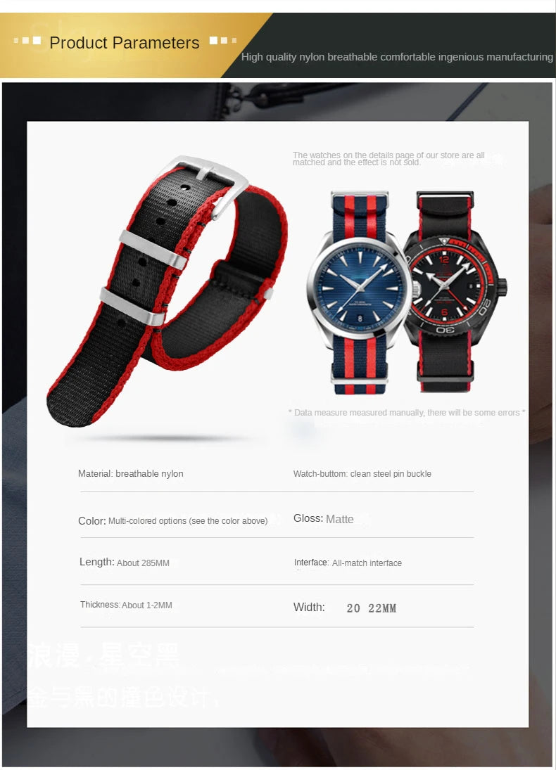 Breathable Nylon NATO Strap 20/22mm