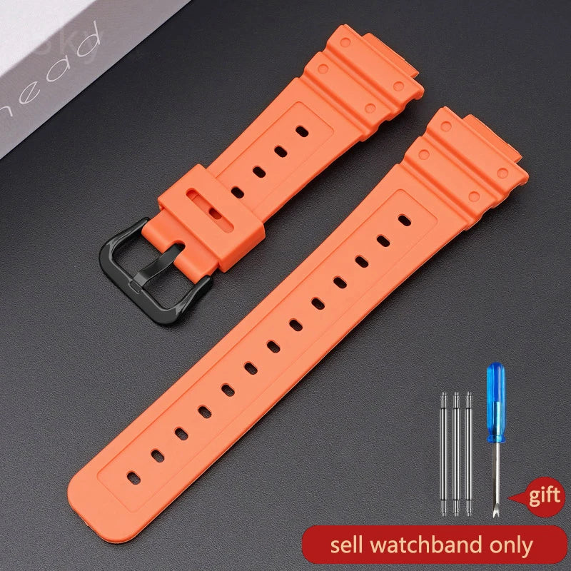 Anti-Allergy Resin Watch Strap with Stainless Steel Buckle for Casio G-Shock DW & GW Serie