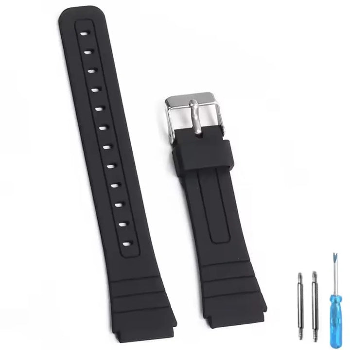 Silicone Watch Strap for CASIO F91W & W-800H Series – 18mm