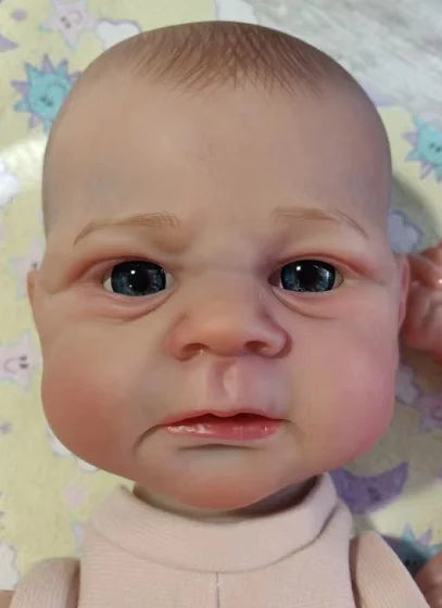 19″ Elijah Finished Reborn Baby Doll – Soft‑Touch Flexible Body with Painted Features & Eyes