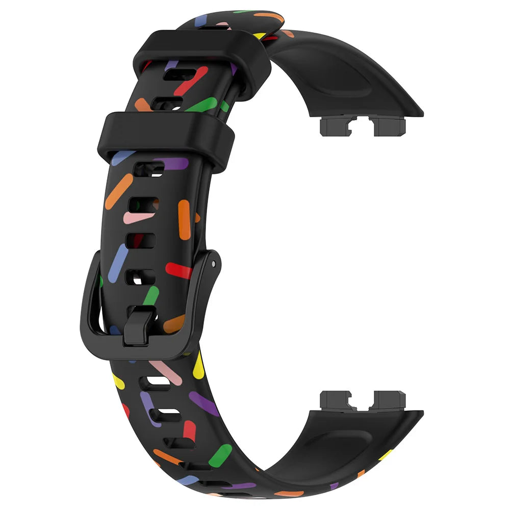 Printed Silicone Strap for Huawei Band 8-10