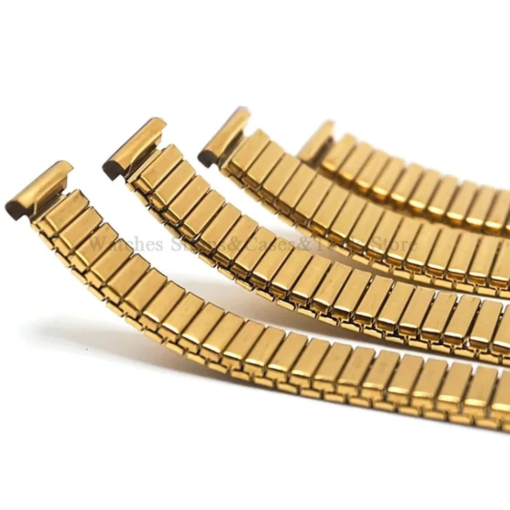 Stainless Steel Elastic Stretch Watch Strap – 12–20mm, Expansion Band