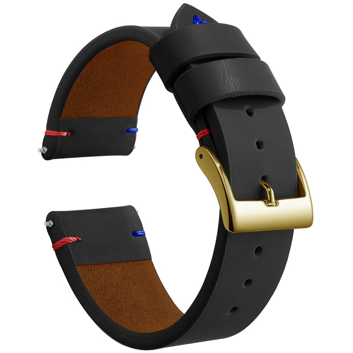 Sport Vintage Leather Watch Band 18–22mm with Stainless Steel Buckle