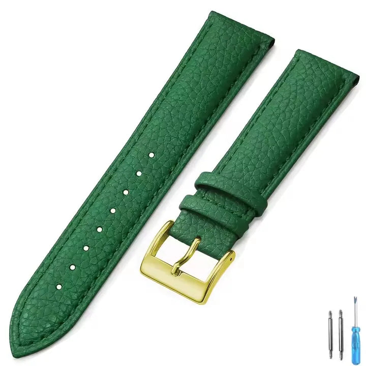Genuine Leather Watch Band 18mm 20mm 22mm 24mm Watch Strap for Man Women High-quality Wrist Watchband + Tool