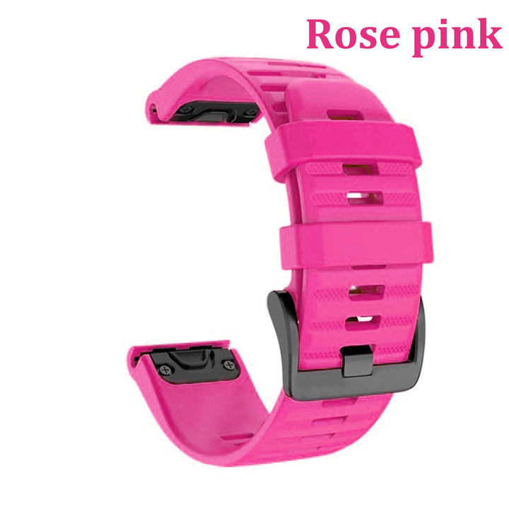 QuickFit 20/22/26mm Silicone Watch Strap – For Garmin Fenix 5–8 Series & 7X/7 Pro