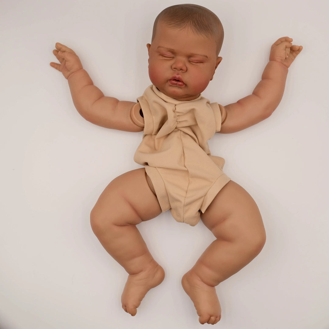 24″ Pickle Dark‑Skin Painted Reborn Doll Kit – Lifelike DIY Baby Parts