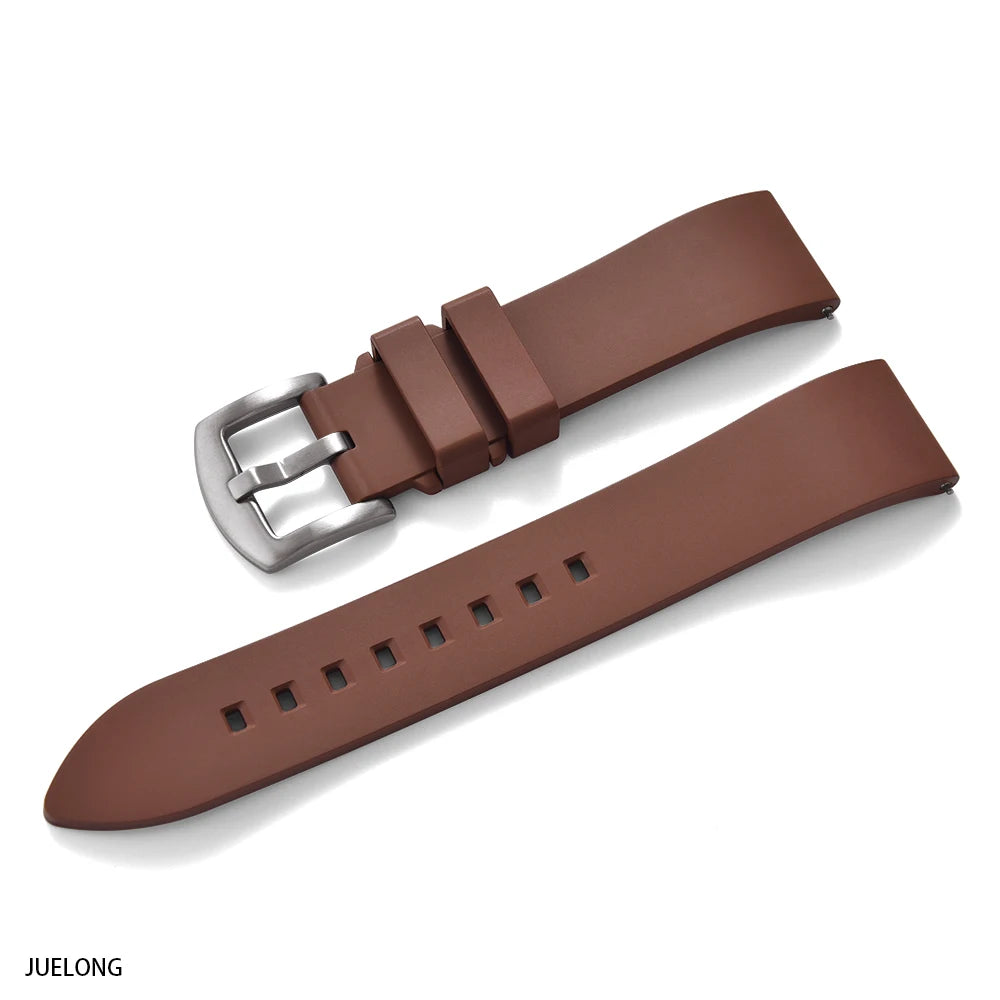 Premium-Grade Fluorine Rubber Watch Strap Quick Release FKM Watchband 18-19-20-21-22-23-24mm For Each Brand Diving Watches Band