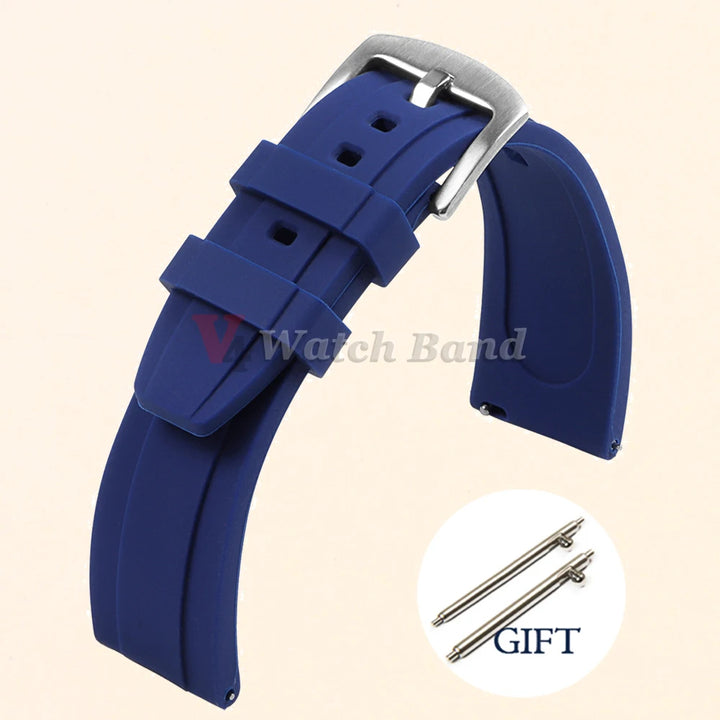 Universal Waterproof Silicone/Rubber Watch Strap 20/22mm