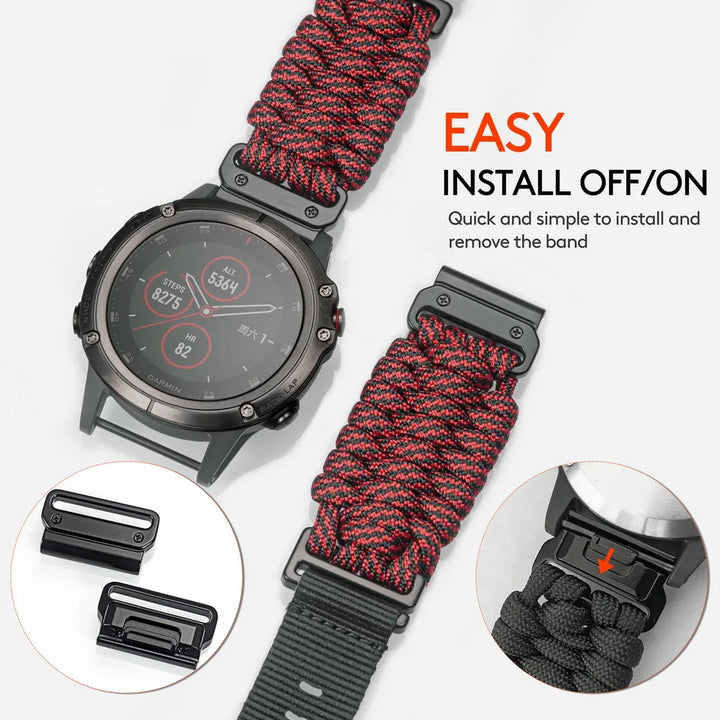 Garmin QuickFit Paracord Nylon Strap (22/26mm)