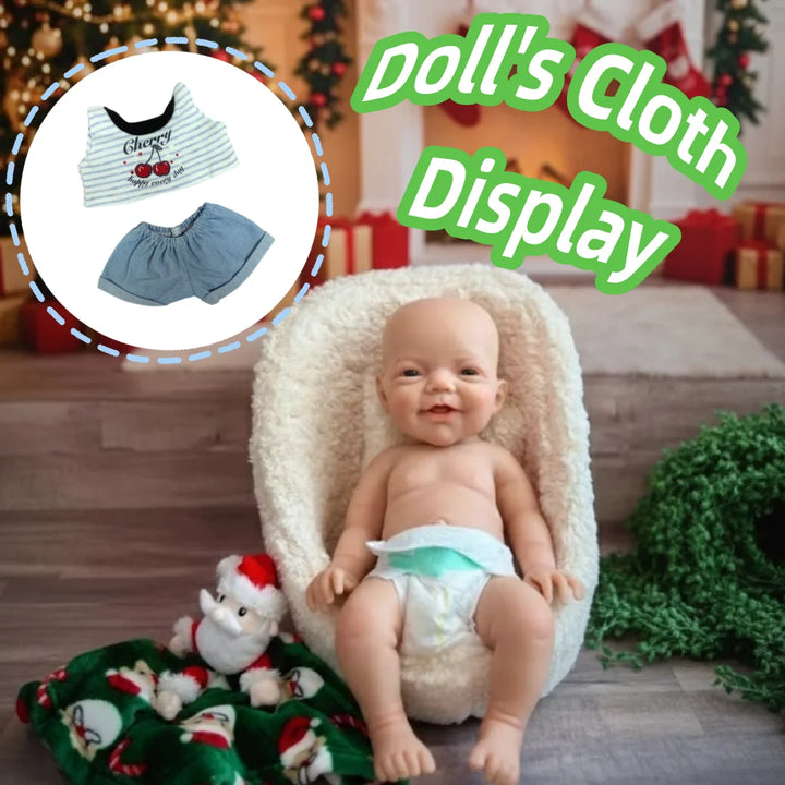 20 cm Charlie Open‑Mouth Full Silicone Reborn Boy Doll