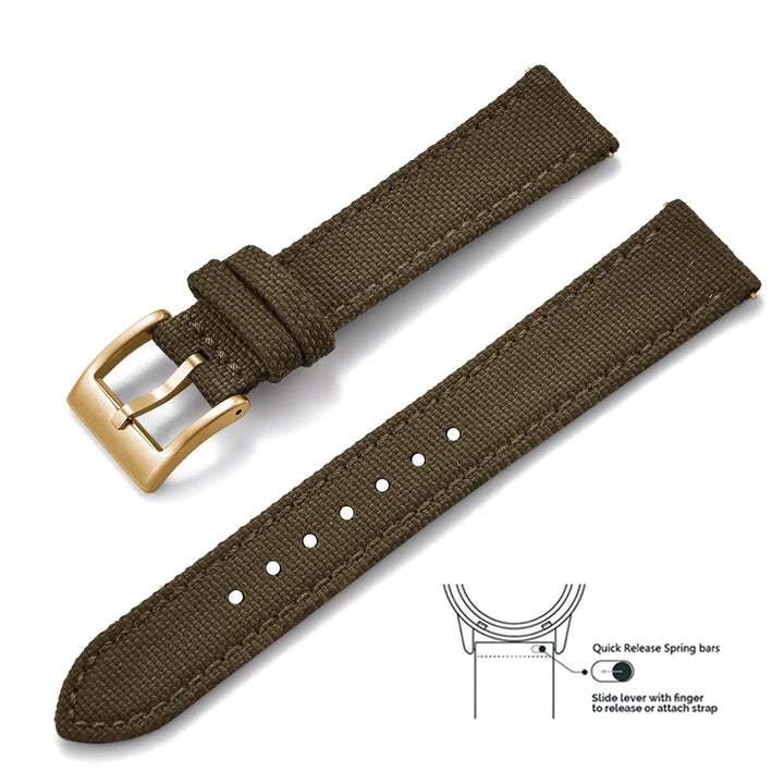 JUELONG Premium Grade Quick Release Watchbands Mixed Leather Nylon Watch Strap 18mm 20mm 22mm For SKX007 SKX009