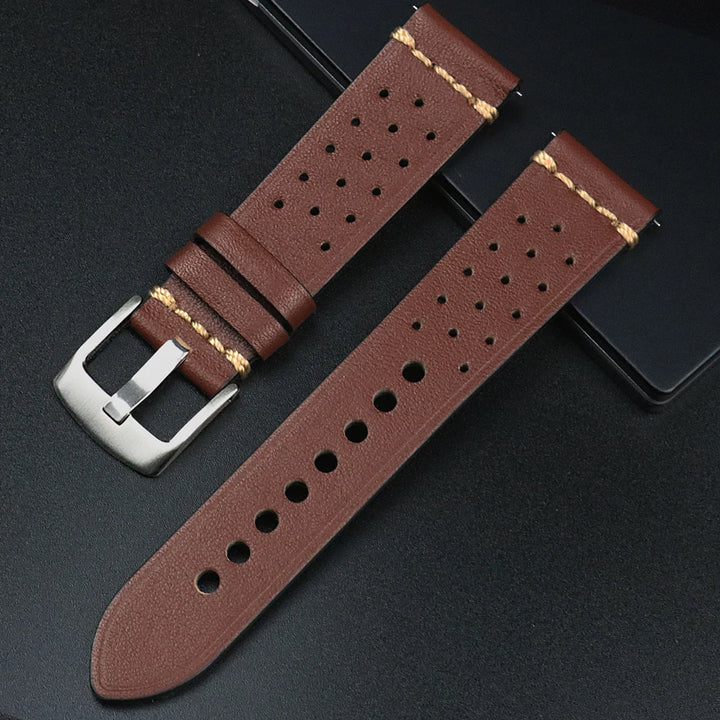 Fashion Quick Release Top Grain Leather Watch Band 20mm 22mm