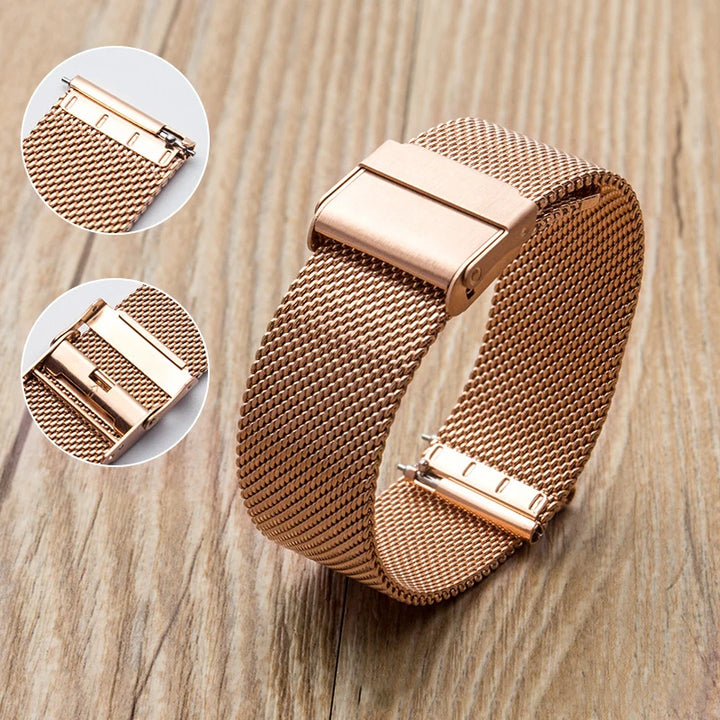 0.6mm Milanese Mesh Watch Strap – 12–24mm for Seiko & DW