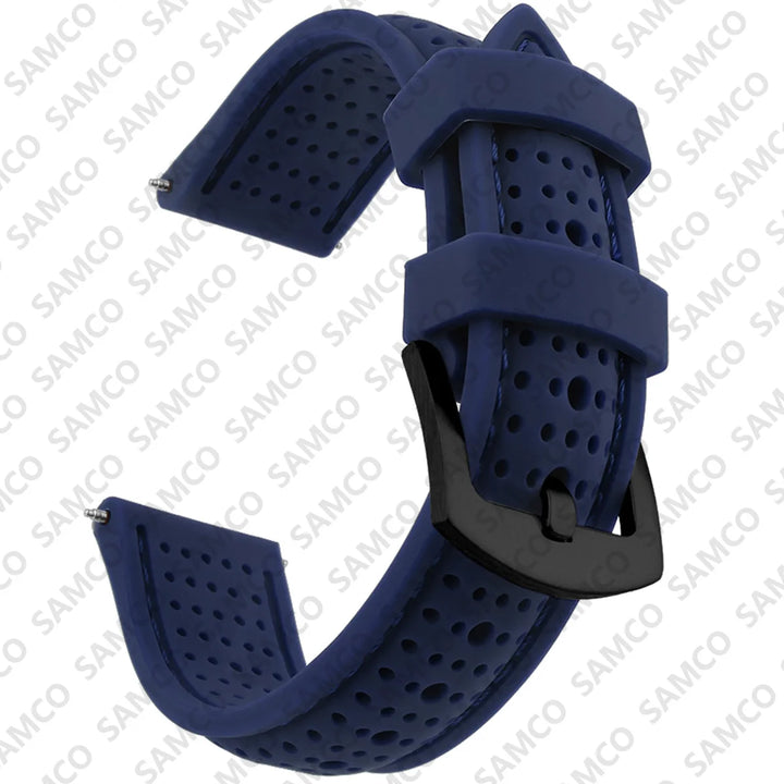 Silicone Rubber Watch Band 18–26mm (Soft & Comfortable Replacement Strap)