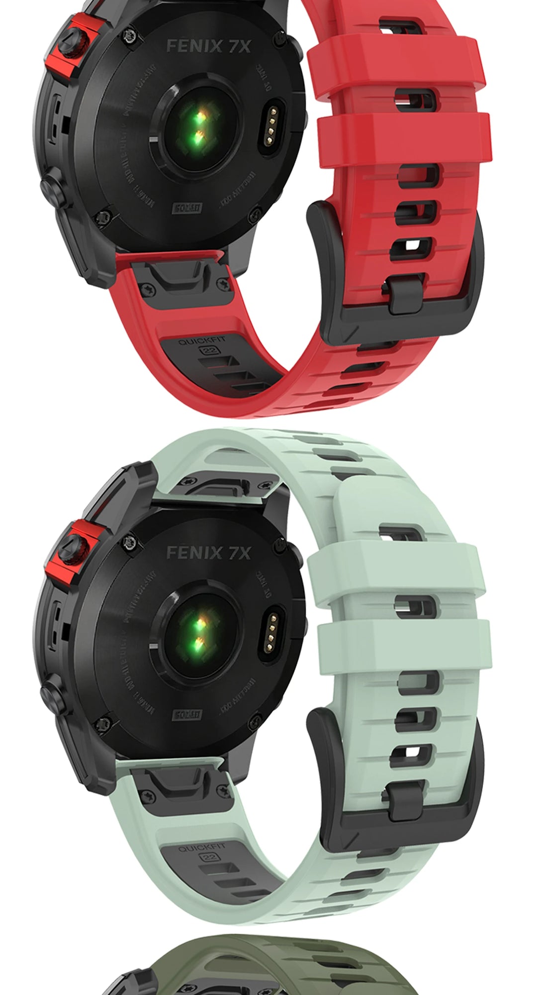 QuickFit Silicone Strap for Garmin Fenix, Epix & Enduro (22-26mm)