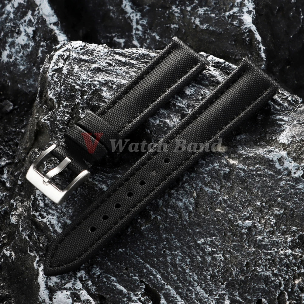 Waterproof Sailcloth Watch Band Premium Sailcloth Strap 18mm 19mm 21mm Durable Nylon Quick Release Bracelet 20mm 22mm Wristbelt