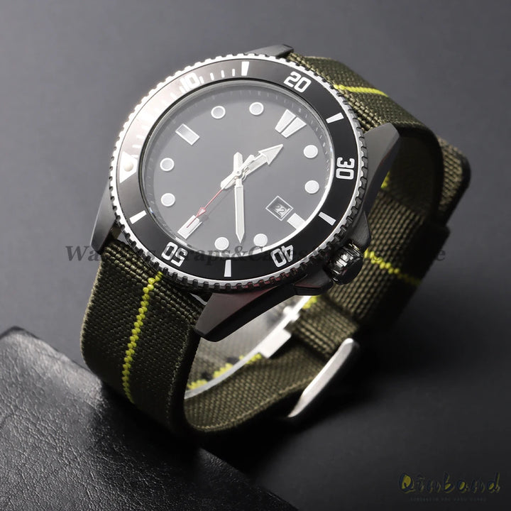 Nylon Watch Band 18mm 20mm 22mm 24mm Woven Elastic Strap for Seiko for Omega Quick Release Wristband Military Men's Sport Bands
