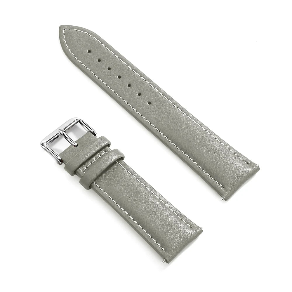Top Grain Genuine Leather Watch Strap – 12–24mm, Quick Release