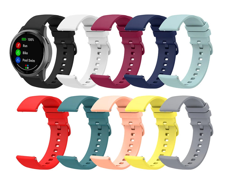 Silicone Watch Strap – 18/20/22mm for Garmin Vivoactive & Huawei GT Series