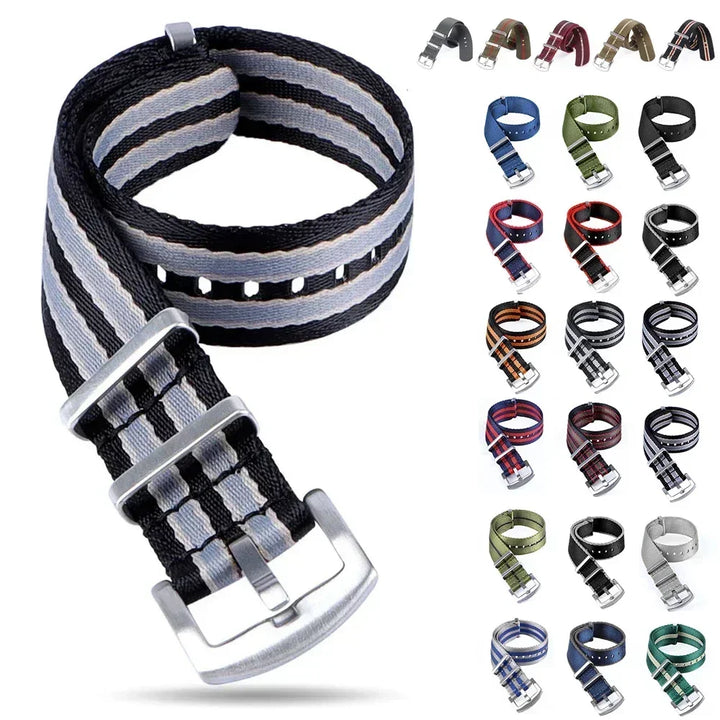 High‑Density Nylon Watch Strap – 20/22mm, Military Style