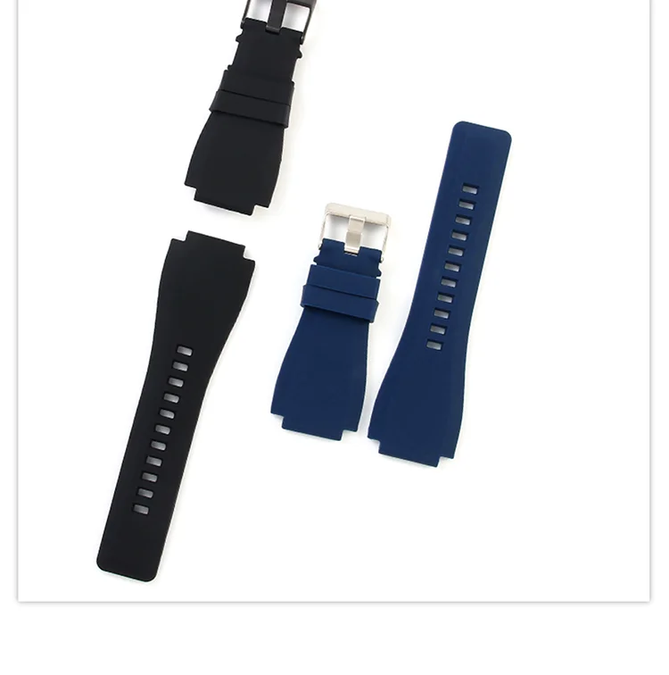Bell & Ross BR01/BR03 Silicone Watch Strap – 24mm, Waterproof & Breathable