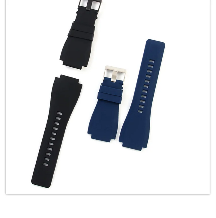 Bell & Ross BR01/BR03 Silicone Watch Strap – 24mm, Waterproof & Breathable