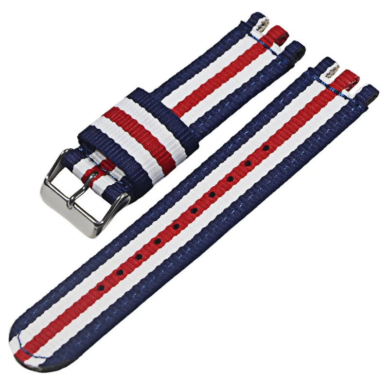 Nylon Canvas Watch Strap – 17/19/20mm for Swatch with Buckle