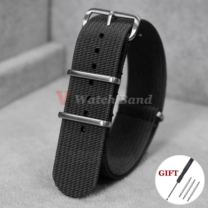 New Ribbed Nylon Watch Band for Omega 20mm 22mm 18mm High Quality Strap for Seiko Military Watchband Army Sport Wrist Bracelet