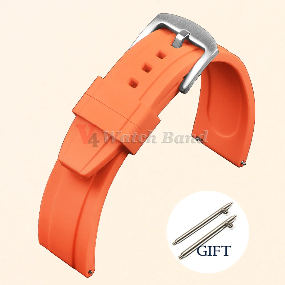 Universal Waterproof Silicone/Rubber Watch Strap 20/22mm