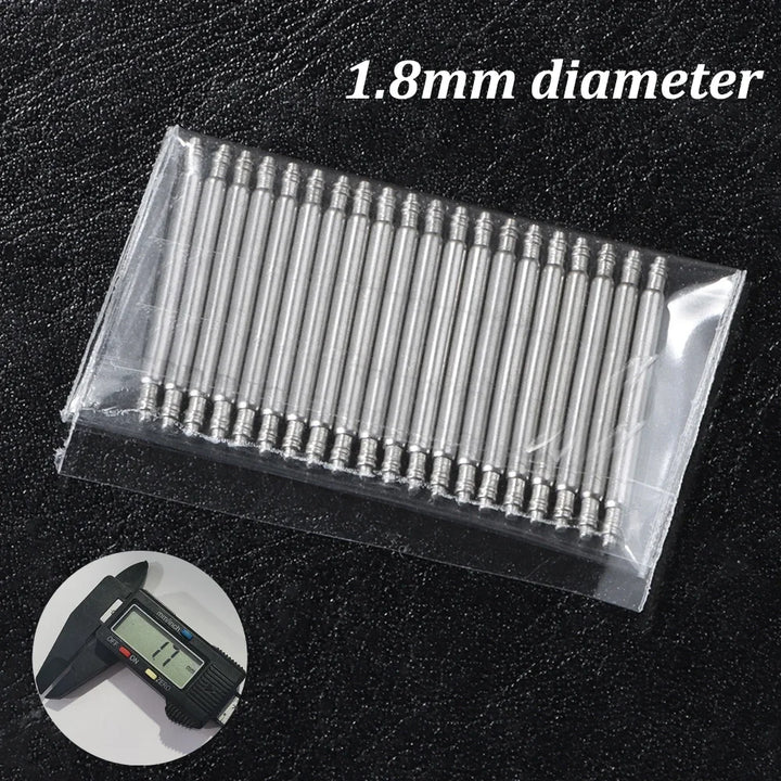 20pcs Stainless Steel Watch Spring Bars – 12-26mm Replacement Pins