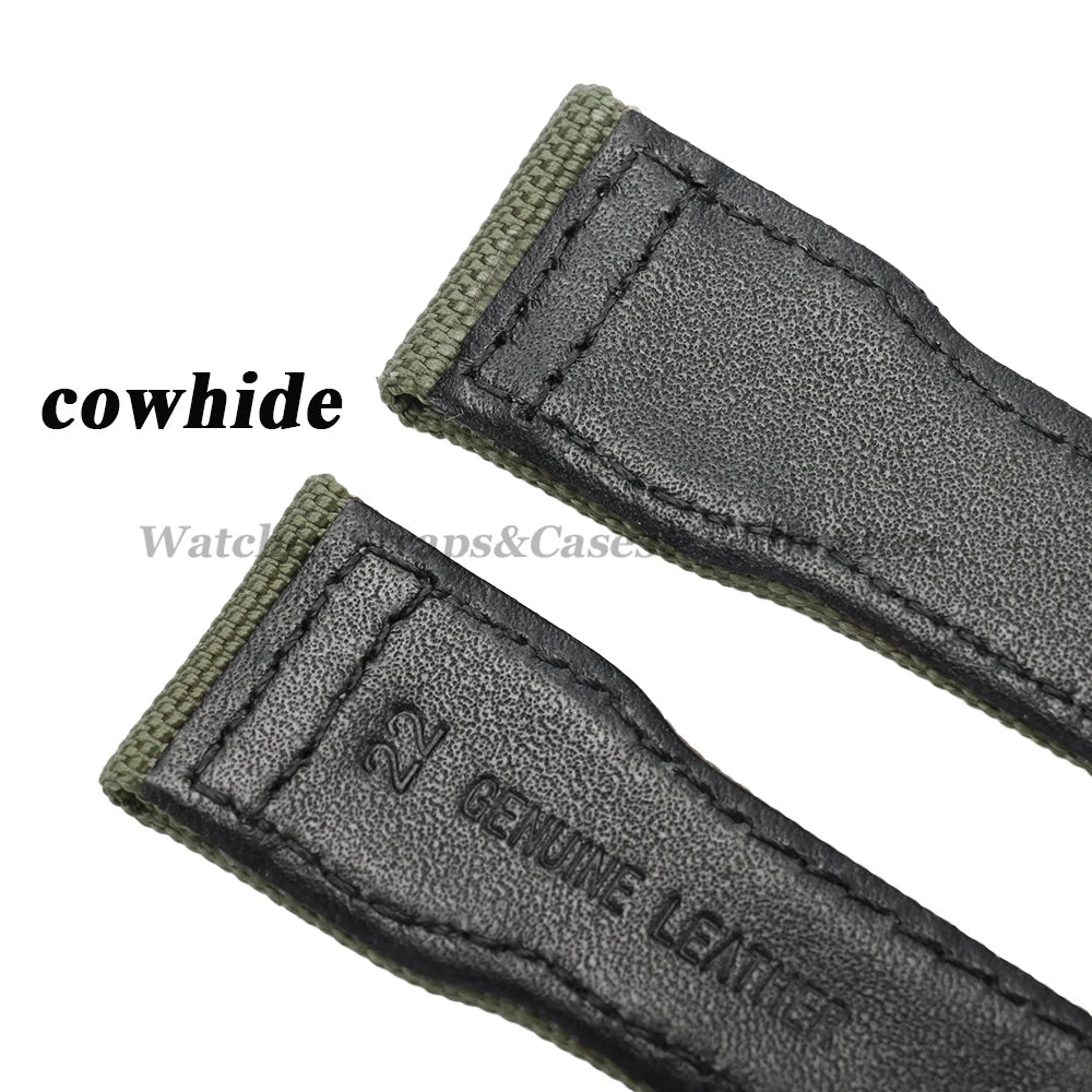 Premium Nylon Canvas Watch Band for IWC Pilot 20mm 21mm 22mm Cowhide Wristbelt Men Women Sport Watch Strap Replacement Bracelets