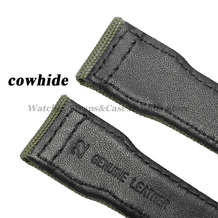 Premium Nylon Canvas Watch Band for IWC Pilot 20mm 21mm 22mm Cowhide Wristbelt Men Women Sport Watch Strap Replacement Bracelets