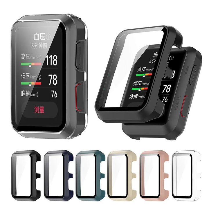 PC & Tempered Glass Protective Case for Huawei Watch D