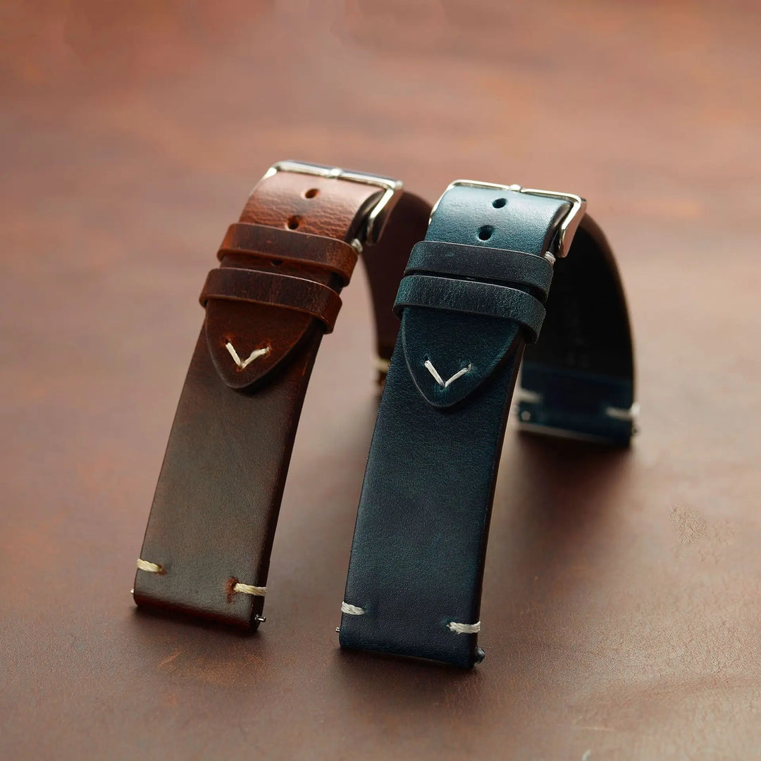 Wax Genuine Leather Watch Band 18–24mm