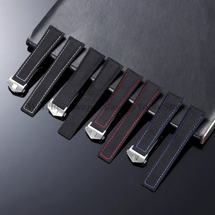 Canvas Nylon Strap (20–22mm) – Folding Buckle Sport