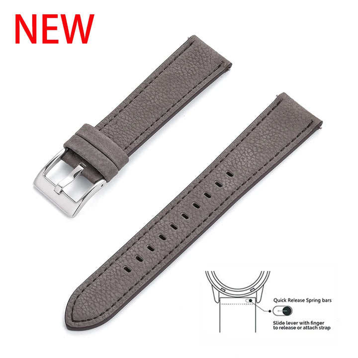 JUELONG Premium Grade Leather Watch Strap 20mm 22mm Quick Release Leather Watchbands For Wristband Watch Accessories