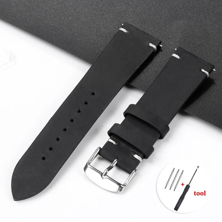 Calfskin Genuine Leather Watchbands Quick Release Watch Band 18mm 20mm 21mm 22mm 24mm Smartwatch Strap Brown Watches Accessories