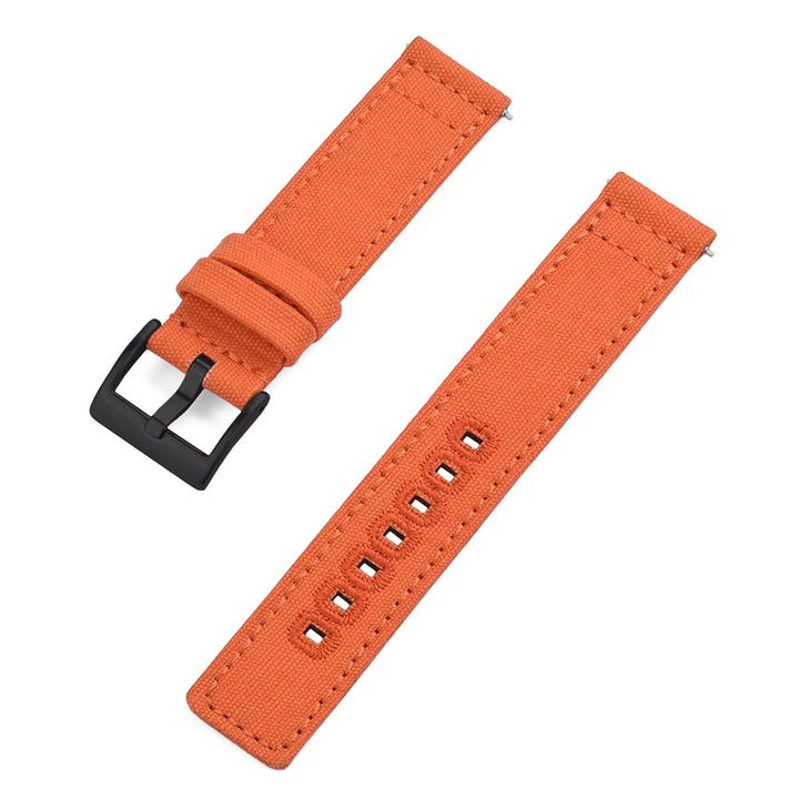 JUELONG Premium Nylon Sailcloth Watch Strap 20mm 22mm Canvas Sailcloth Watch Bands Quick Release Perfect Fit Flat End Universal