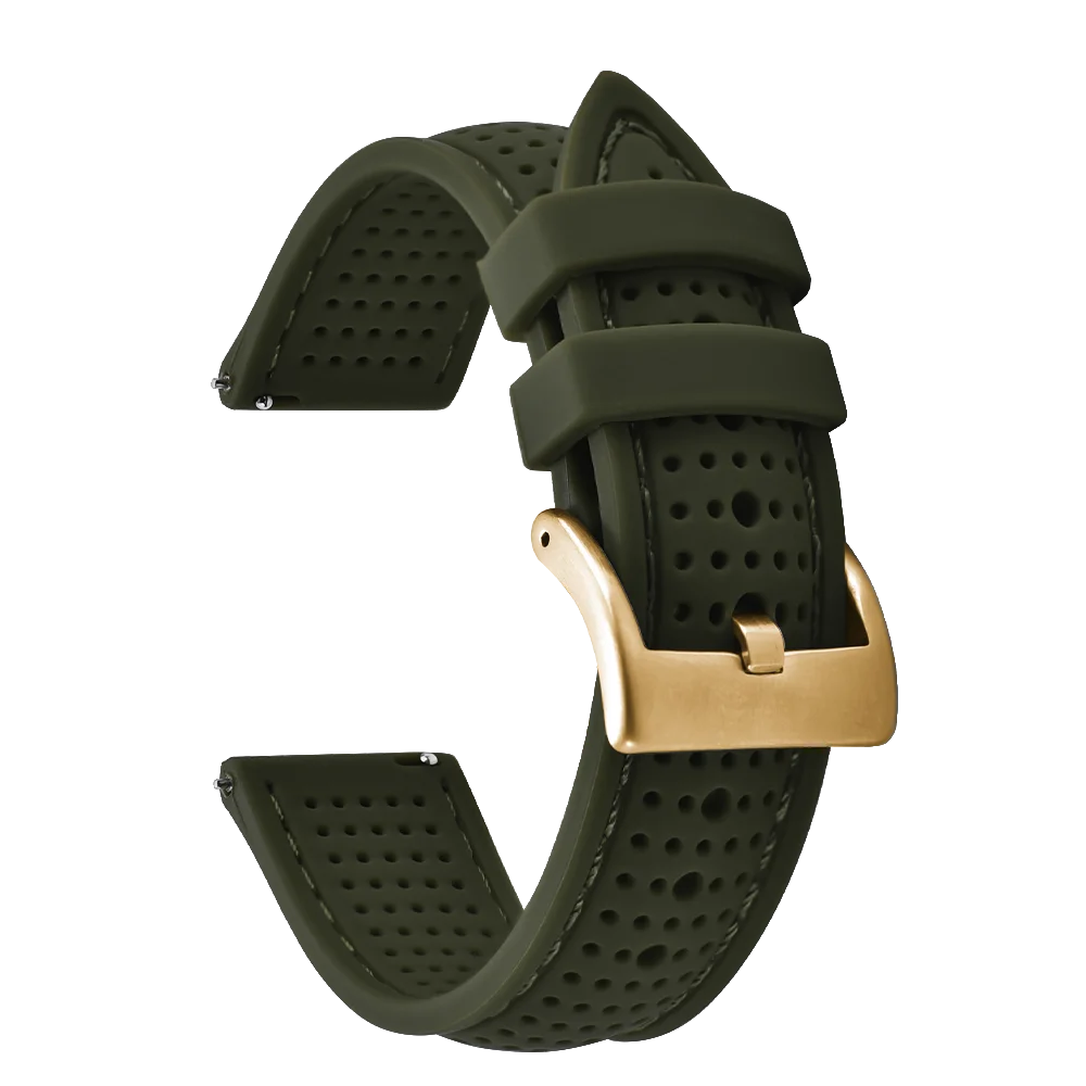 NATOBELT Soft Porous Rubber Watch Strap – Quick Release (18-22mm)