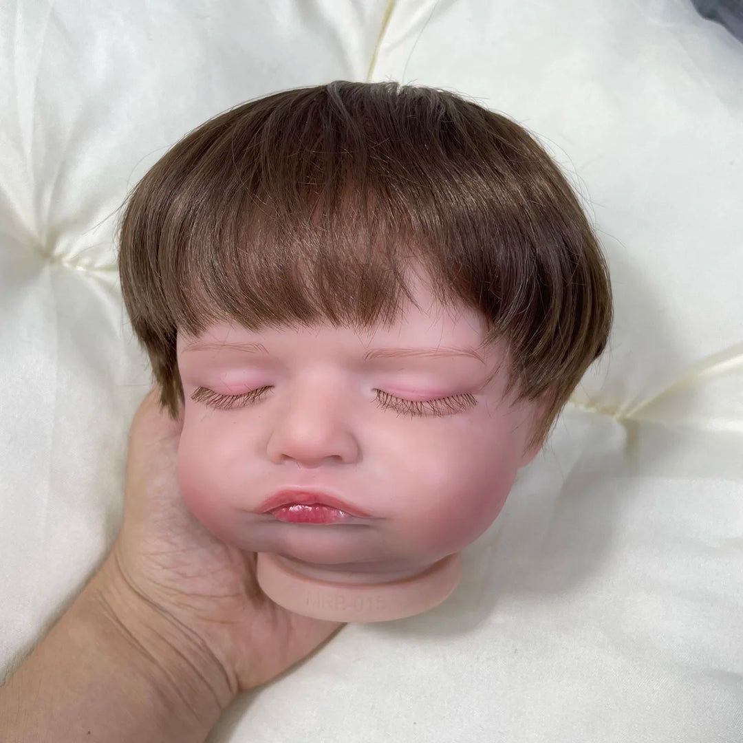 19″ Rosalie 3D Painted Reborn Baby Doll Kit – Unfinished Vinyl Parts with Hand‑Rooted Hair
