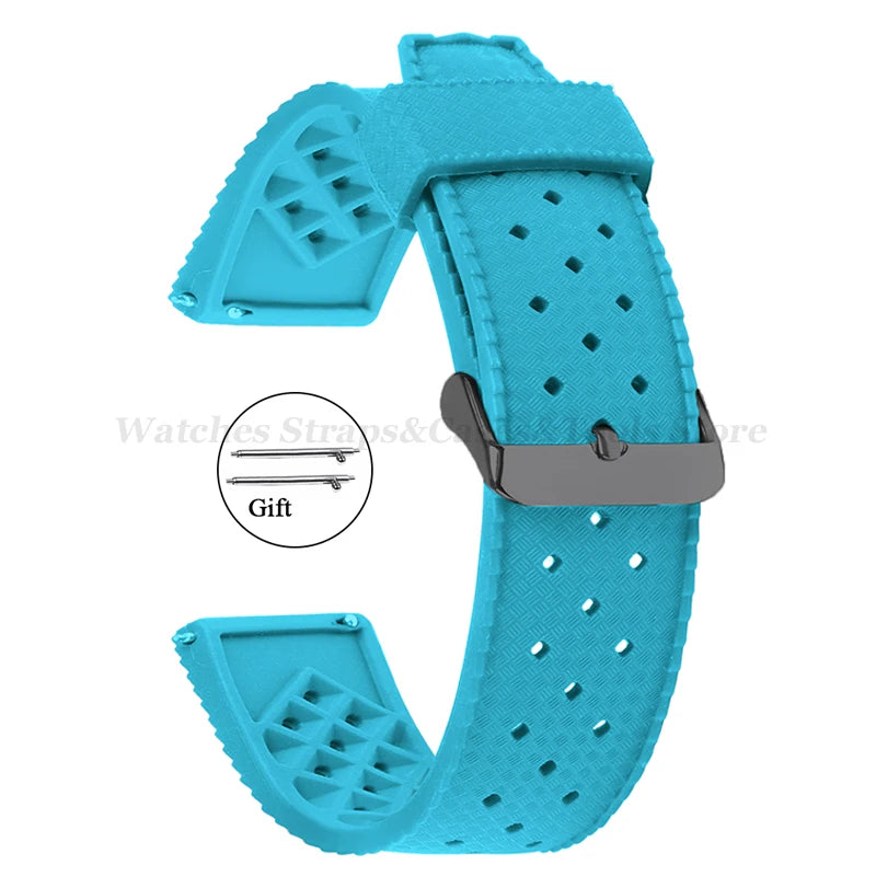 Premium Grade Tropic Silicone Watch Strap 20mm 22mm For Seiko For Oris For Omega Quick Release Diving Waterproof Rubber Bracelet