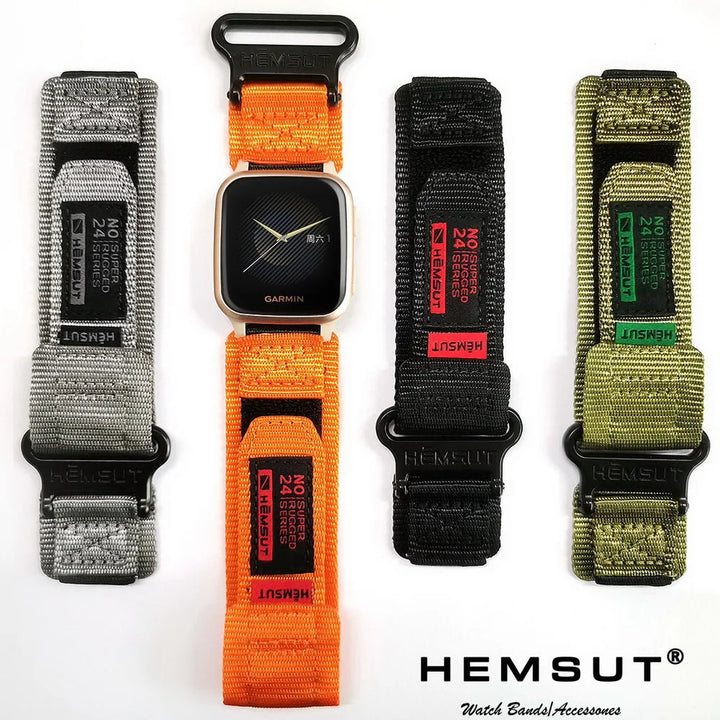 Nylon Quick-Release Watch Strap for Garmin Venu – 20/22mm, Woven Loop Design
