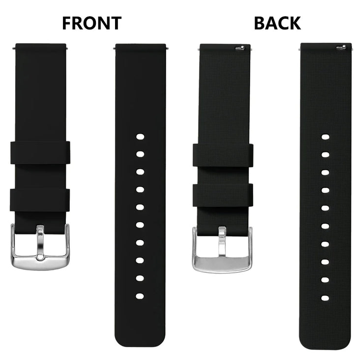 Fashion Silicone Watch Straps – Multiple Colors (14–24mm)
