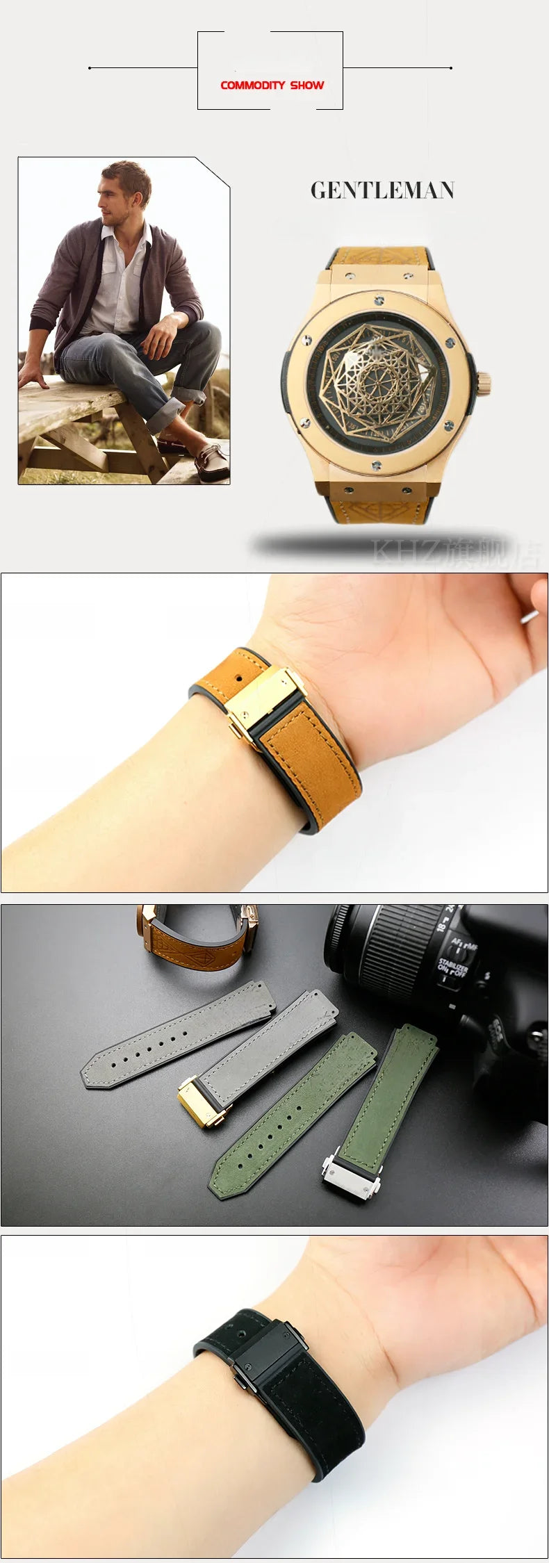 Hublot Big Bang Yuki Leather Watch Strap – Waterproof Suede, Durable