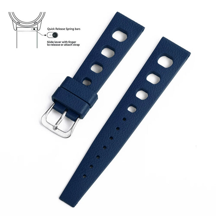 New Tropical Fluororubber Strap For Oris S-eiko Citizen Quick Release Watch Band 20mm 22mm FKM Tropical Strap Smart Watch Strap