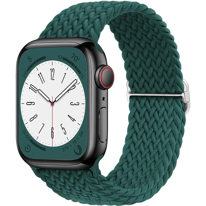 Strap for Apple Watch band 44mm 45mm 49mm 42mm 40 41 46mm Elastic Braided Solo bracelet correa Series 9 10 11 8 7 6 5 SE Ultra 3