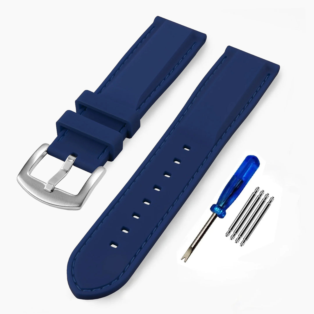 Silicone Rubber Watch Band 20–22mm (Soft & Comfortable Replacement)